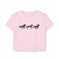 Running Horse Womens Baby Tee