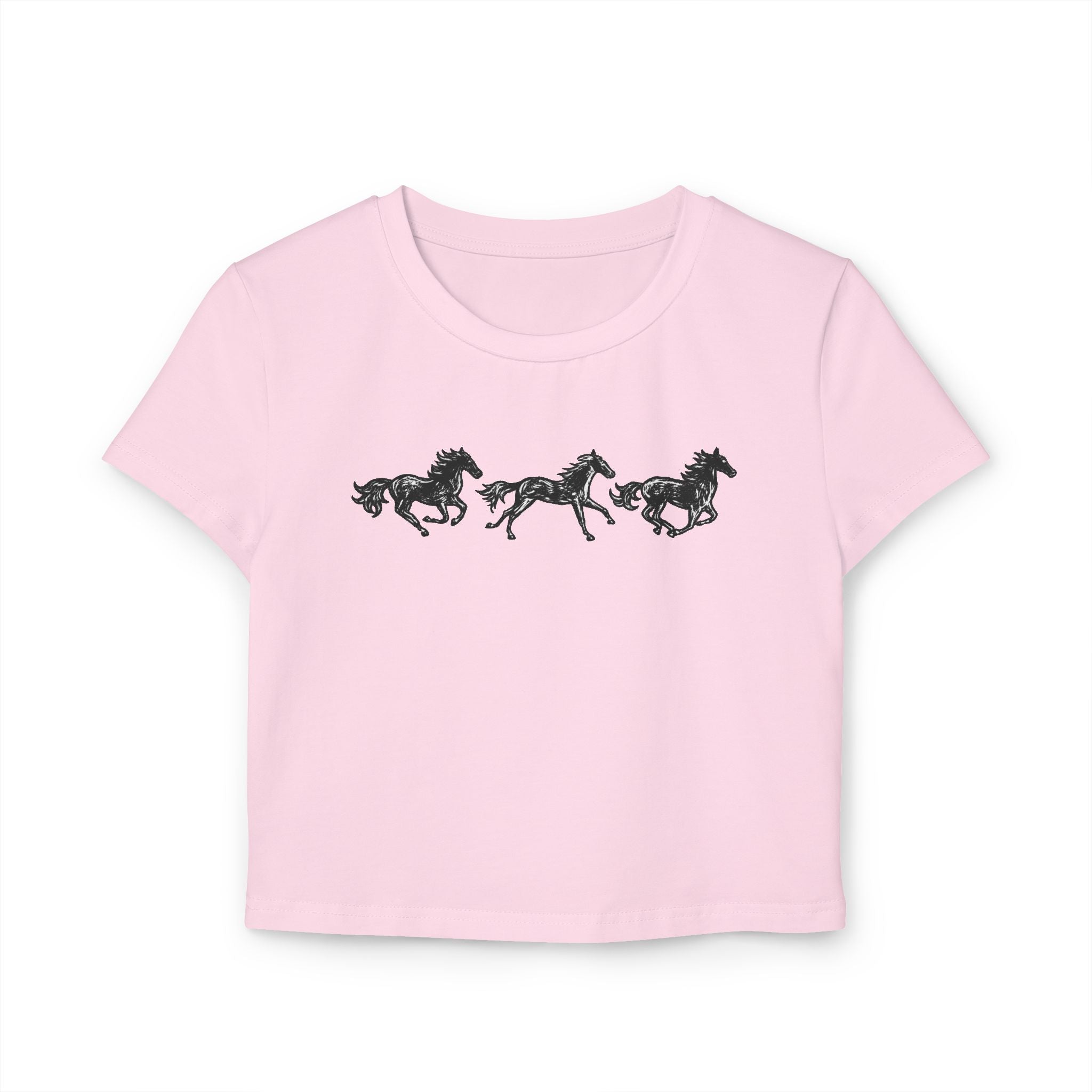Running Horse Womens Baby Tee