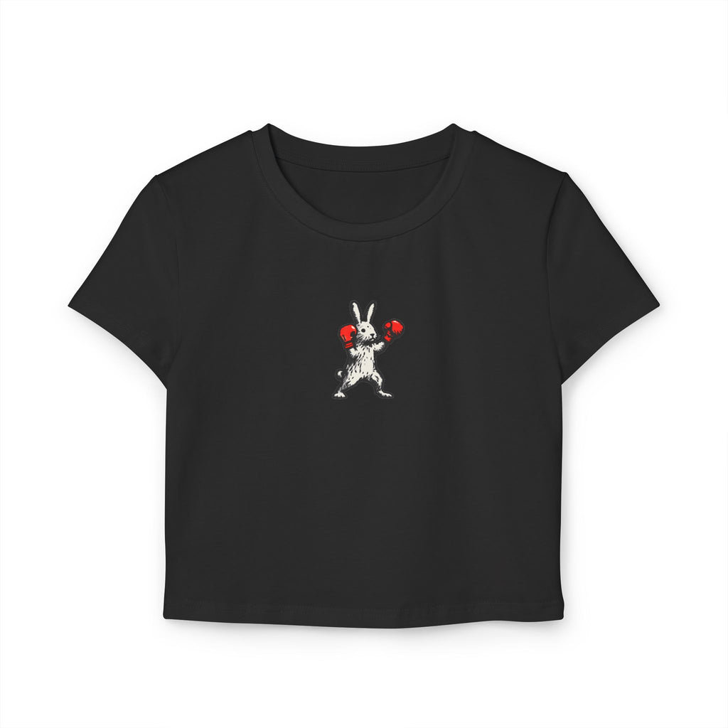 Womens Boxing Bunny Baby Tee