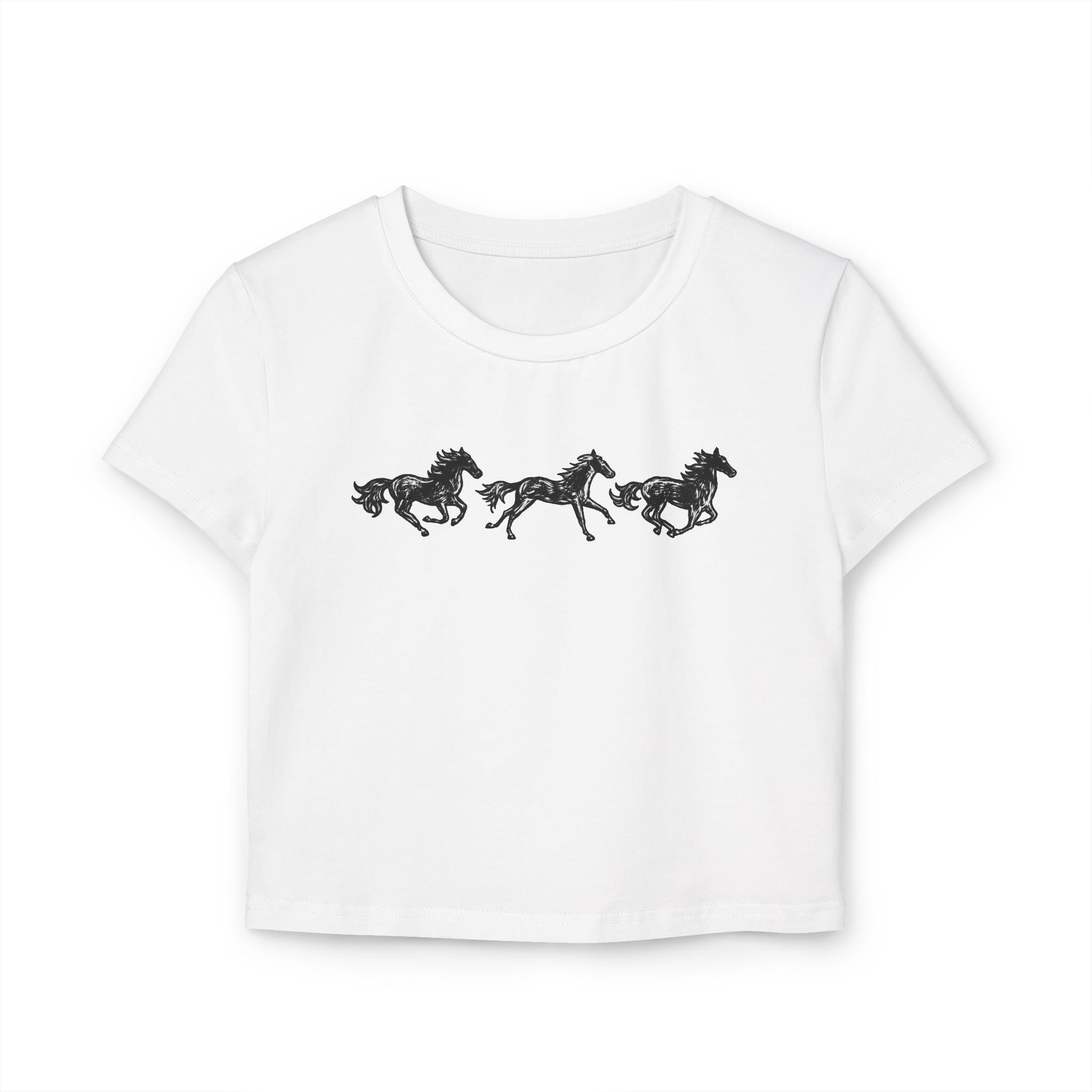 Running Horse Womens Baby Tee