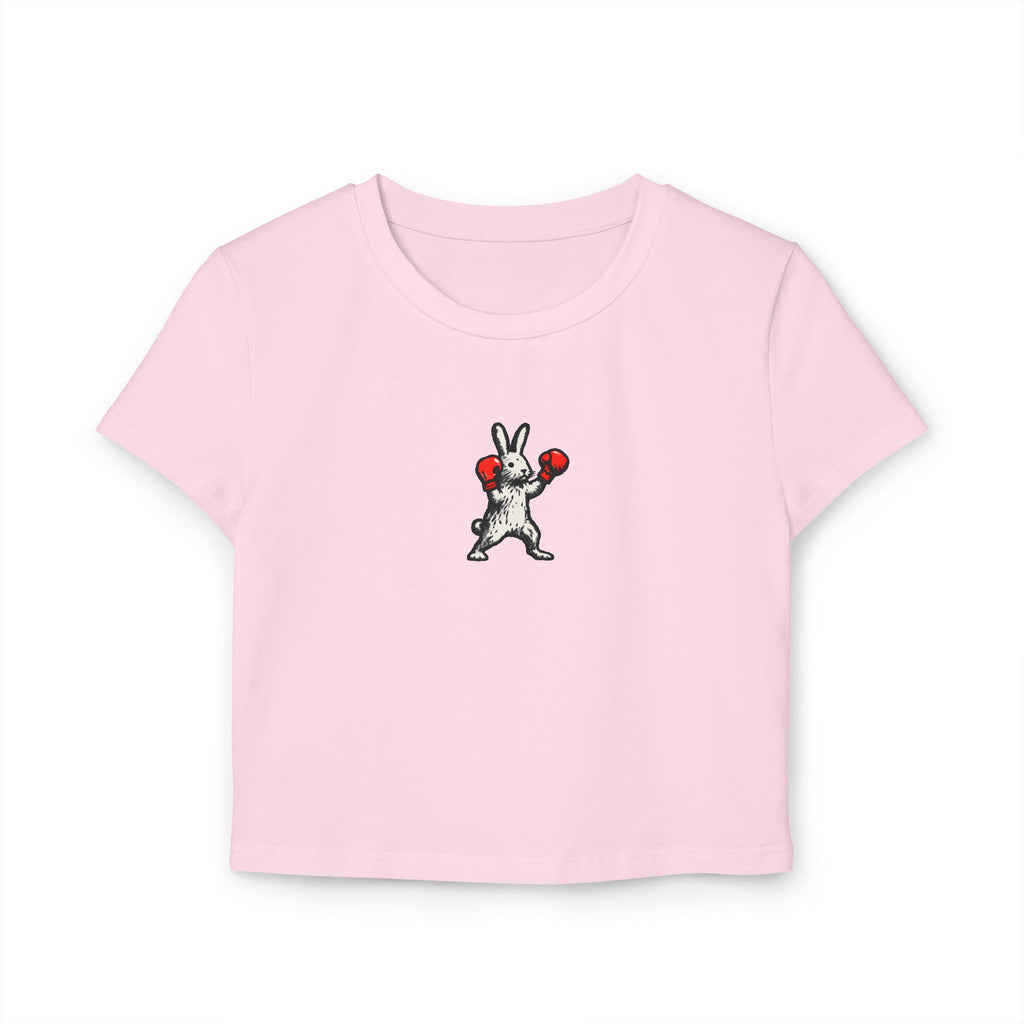 Womens Boxing Bunny Baby Tee