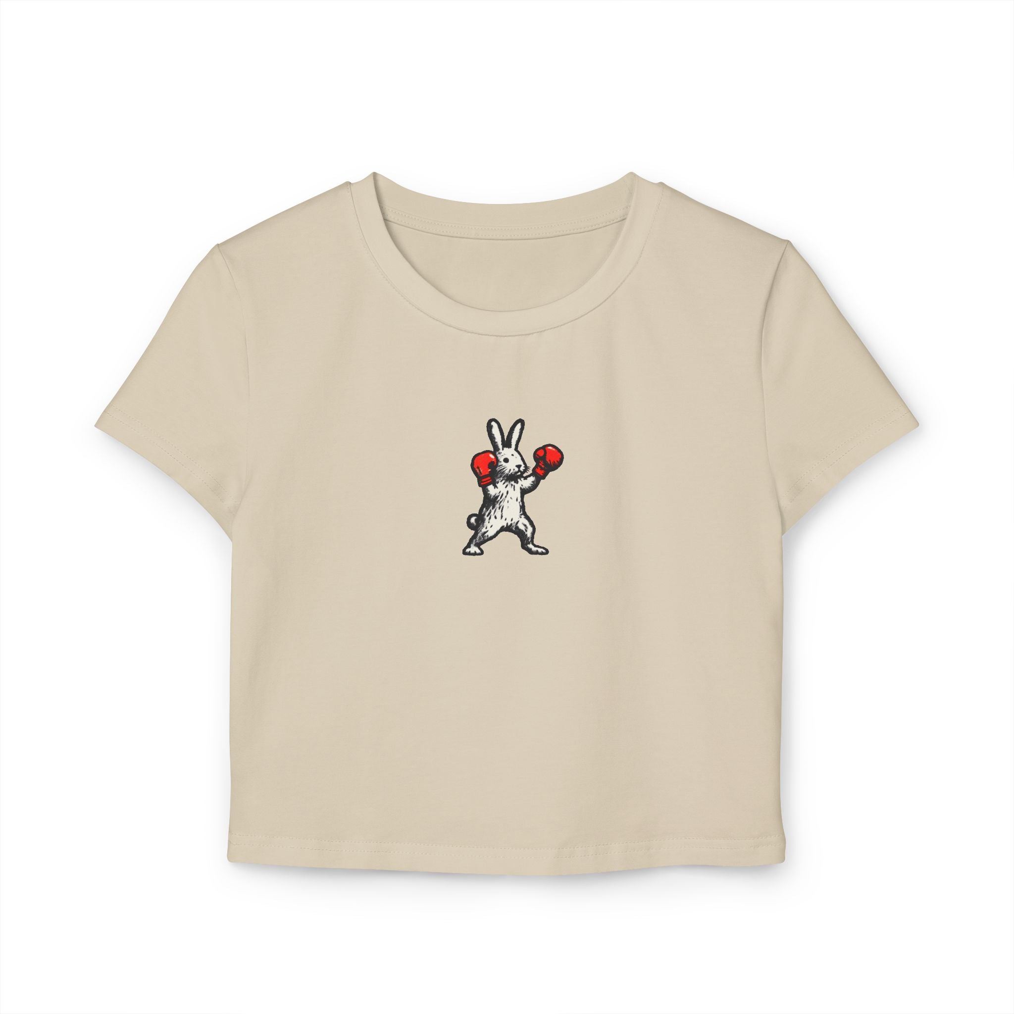 Womens Boxing Bunny Baby Tee