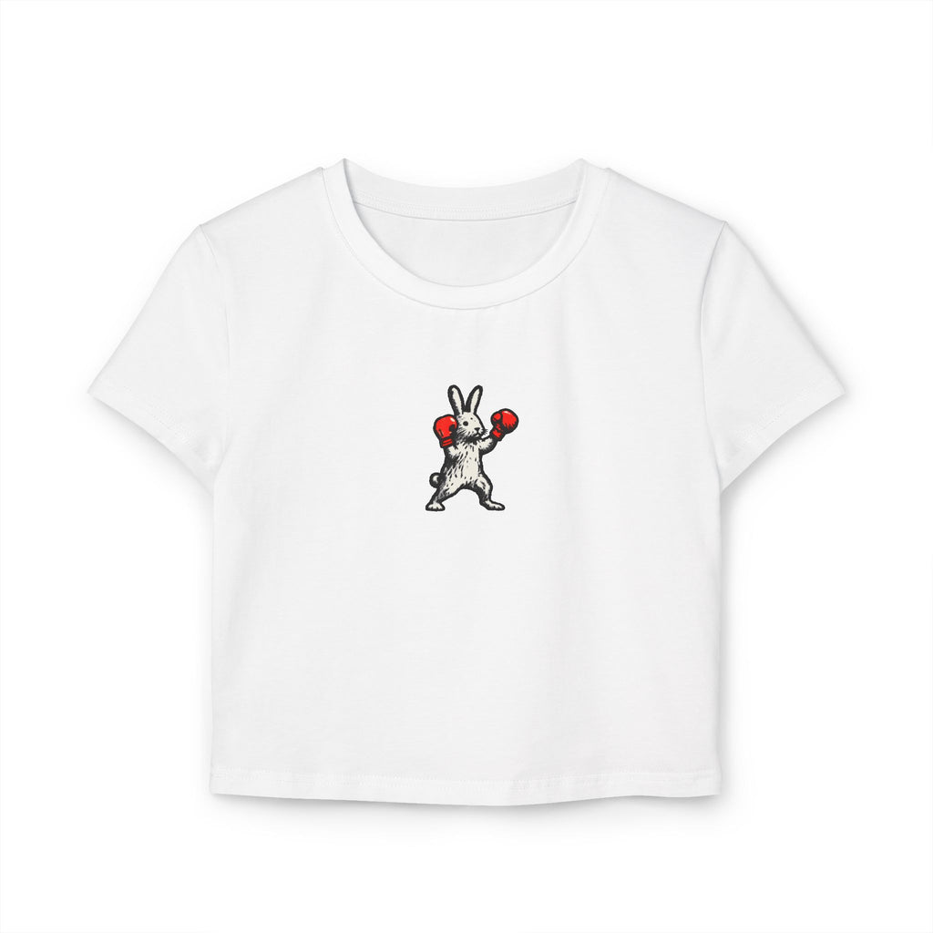 Womens Boxing Bunny Baby Tee
