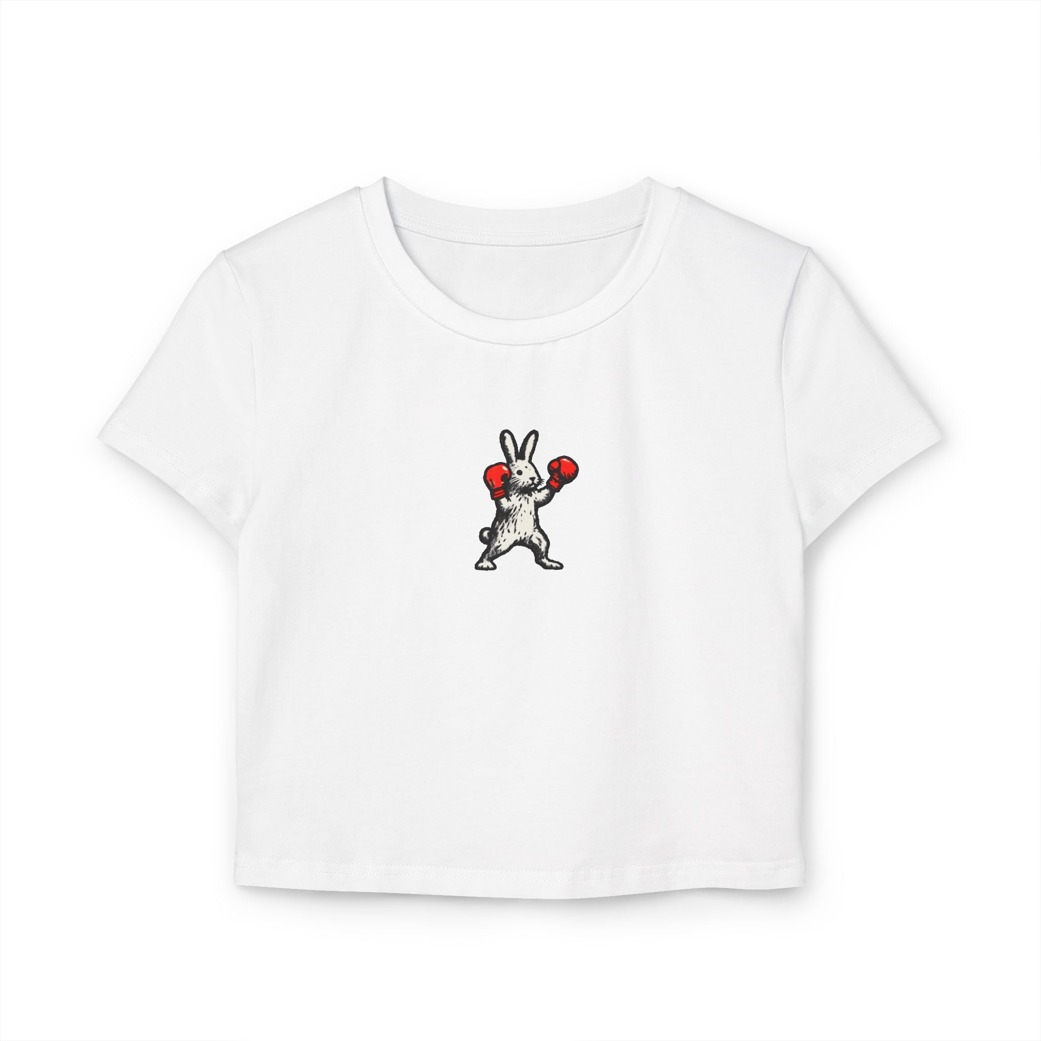 Womens Boxing Bunny Baby Tee