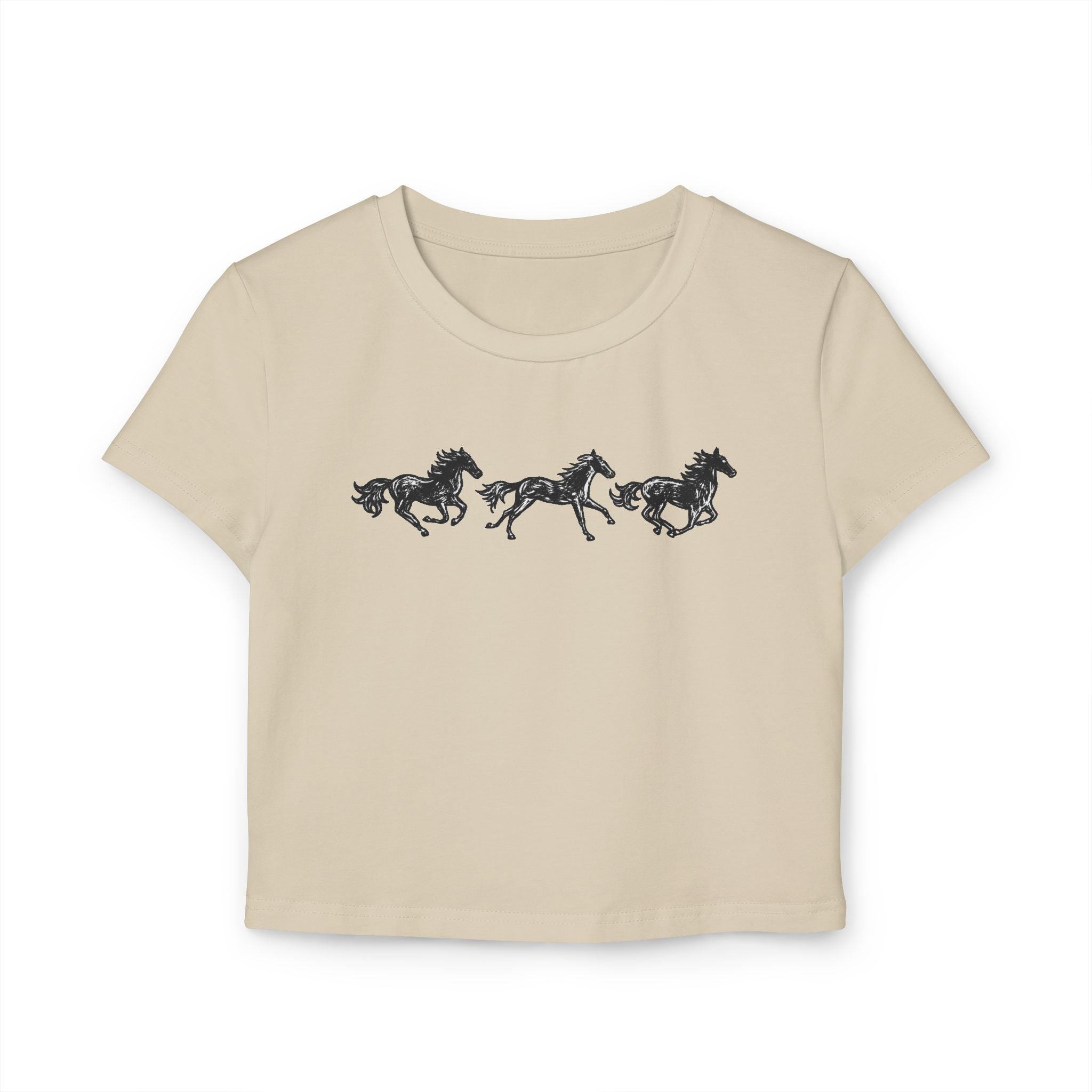 Running Horse Womens Baby Tee